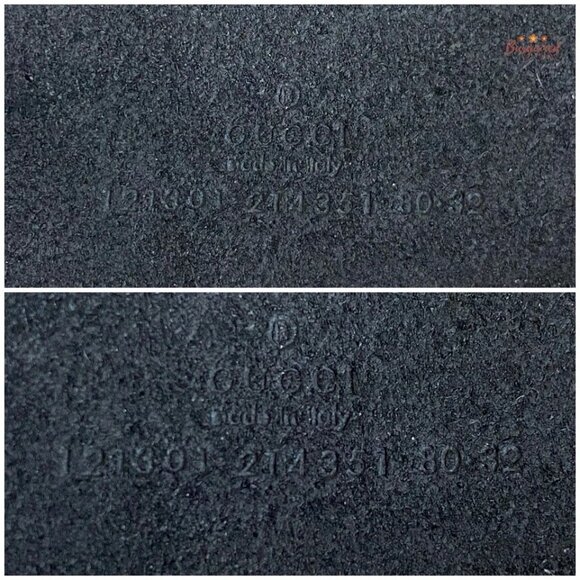 Authentic Gucci Black Leather Gold Studded Interlocking G Buckle Belt Size 80/32 - Picture 7 of 13